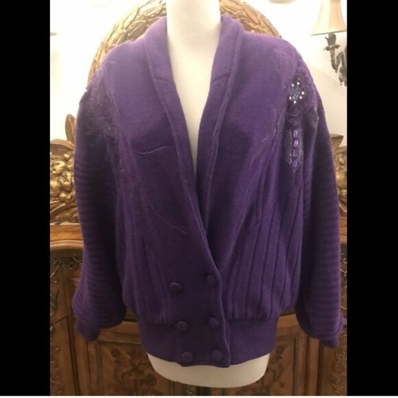 SUZELLE Vintage Sweater. 1980's. Lambswool and Angora Rabbit. Size Medium.  AL - Picture 1 of 7